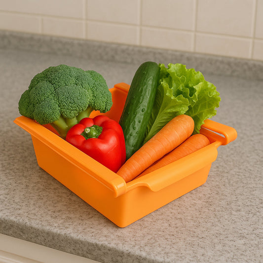 Adjustable Sliding Refrigerator Storage Basket (1 Pc) Your Brand