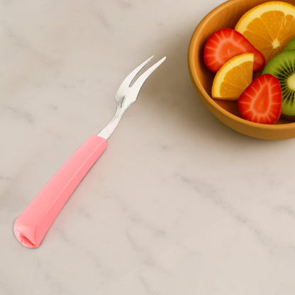 Premium Stainless Steel Fruit Fork Set – 10 Pieces with Soft Non-Slip Handle Your Brand