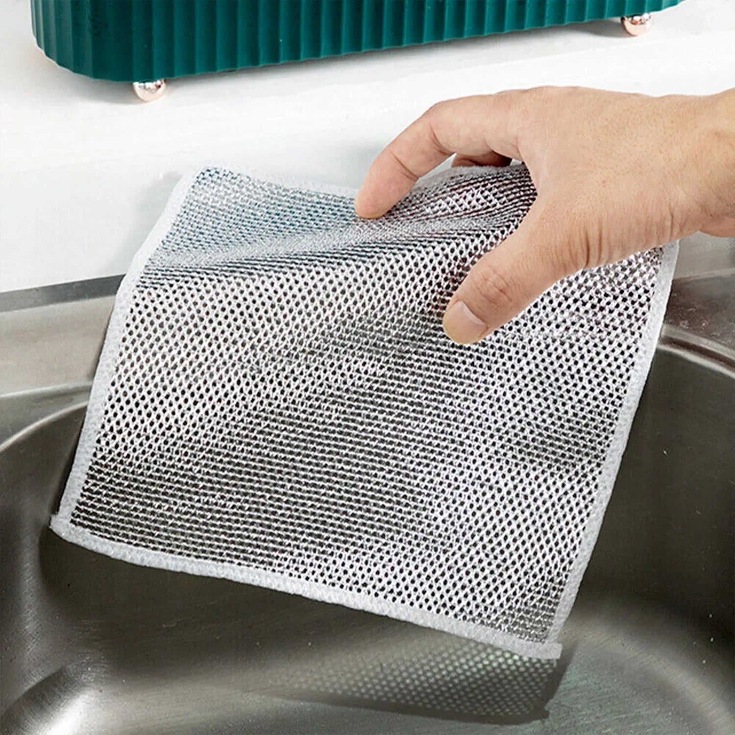One-Sided Multipurpose Microfiber Cloths, Scrubber (1 Pc / 19x19 Cm) Your Brand