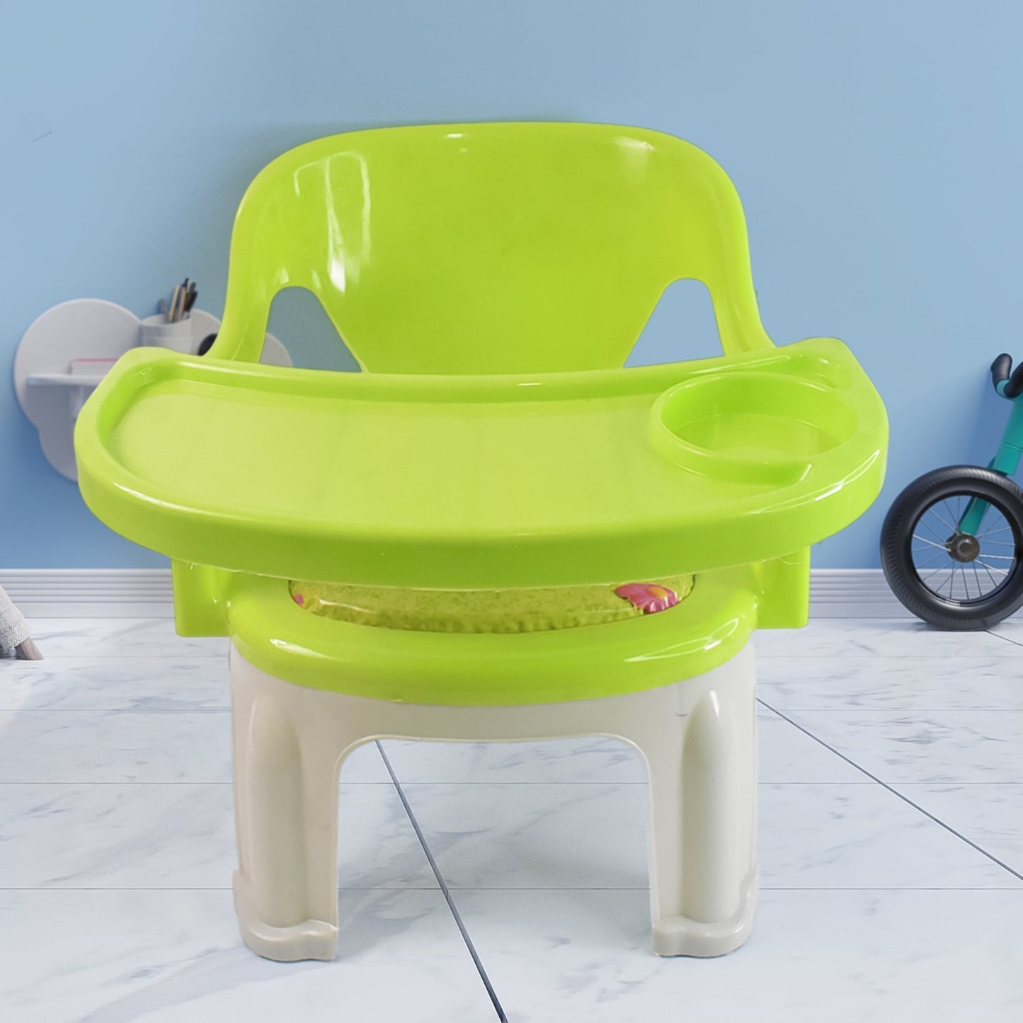 Baby Chair, with Tray Strong and Durable Plastic Chair for Kids/Plastic School Study Chair/Feeding Chair for Kids, Portable High Chair for Kids Your Brand
