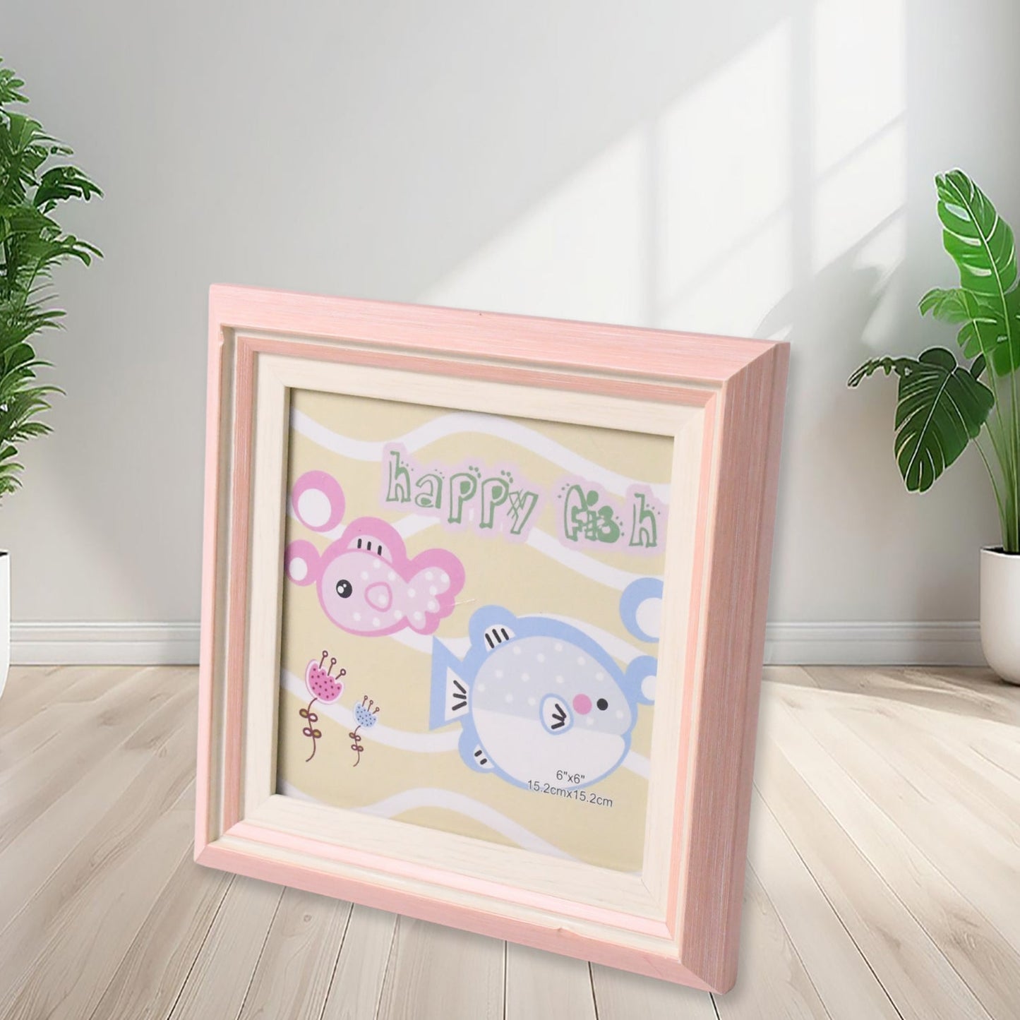 Creative Solid Wooden Photo Frame (15.2cmx15.2cm / 1Pc) Your Brand