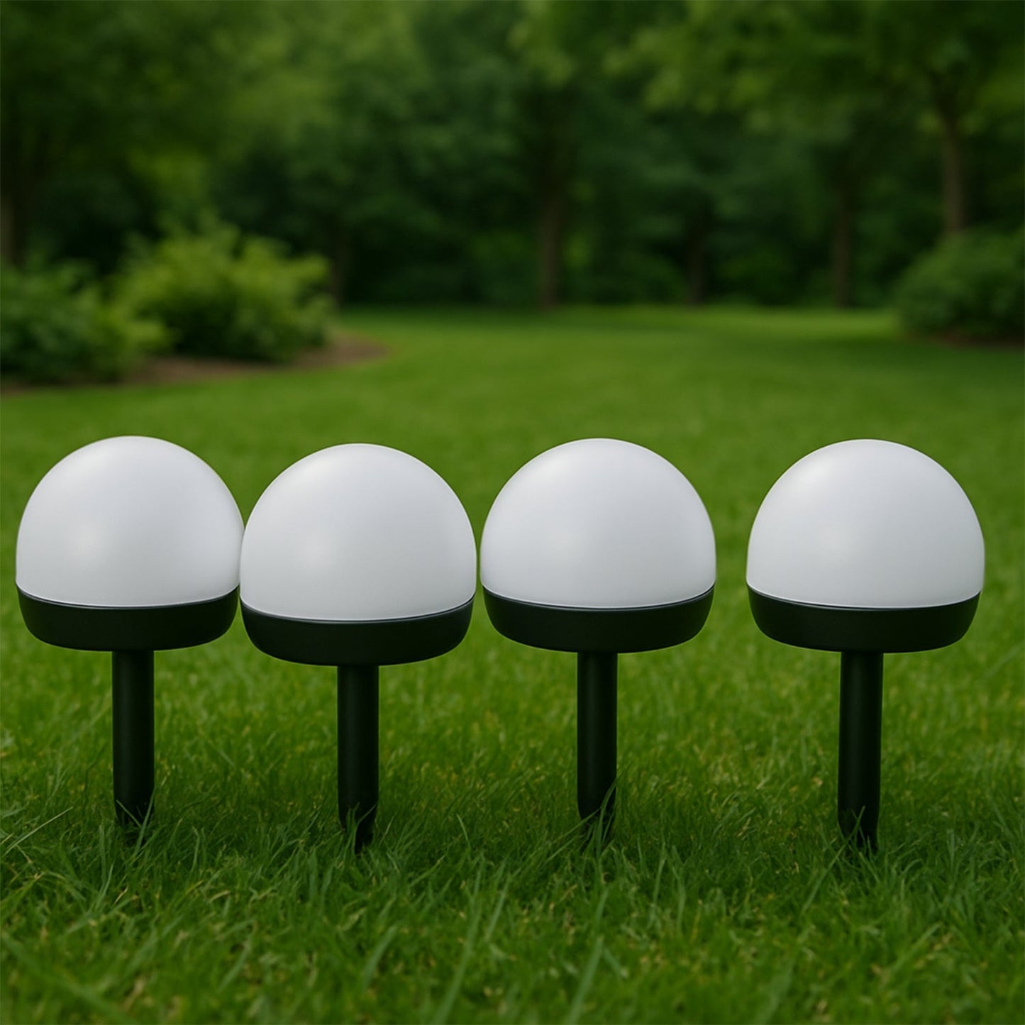 Dome Solar Garden Light Set (4 Pc) Your Brand