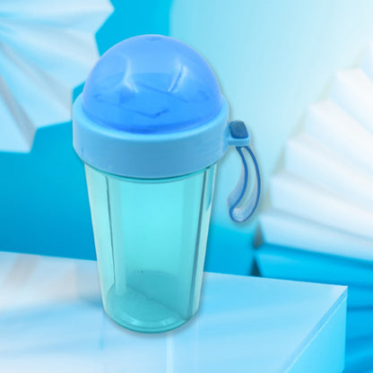 2 Drinks in 1 Cup Water Bottle, Stable Sturdy Dual Use Bottle 2 Straws for Shopping Travel for Outdoor Activities (1 Pc) Your Brand