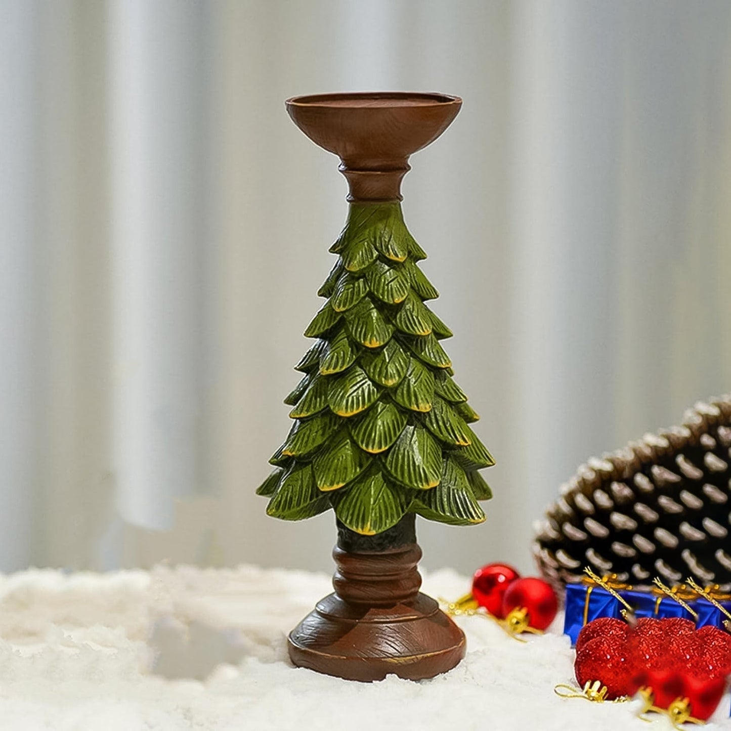 Christmas Tree Candleholder Candlestick Decorative for Home Your Brand