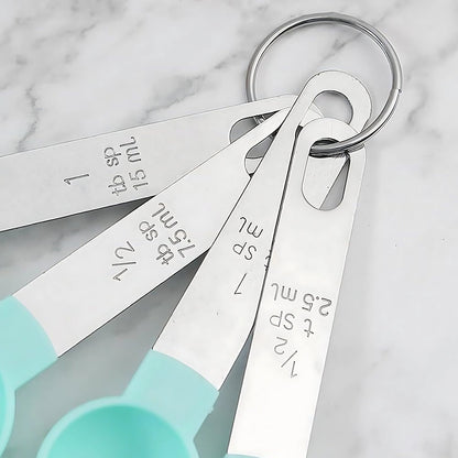 Premium Measuring Spoon Set with Stainless Steel Handles 4-Piece Your Brand