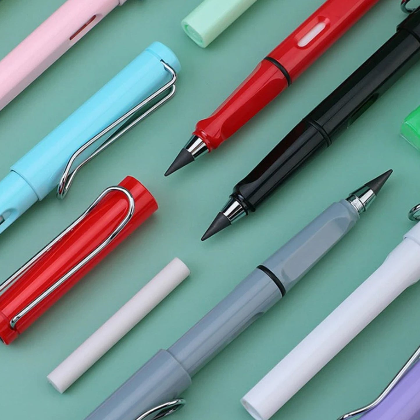 2-in-1 Everlasting Magic Pencil with Replaceable Eraser – Inkless, Reusable, Portable (1 Pc / Mix Color) Your Brand