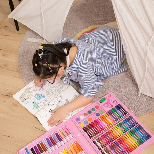 17978 Art Set Kids Art Supplies Coloring Case Kit Painting & Drawing Sets for Kids Boys Girls Gifts Toys Age 4 & Above - Mix Colors, Kids Colorful Bag (86 Pcs Set) Your Brand