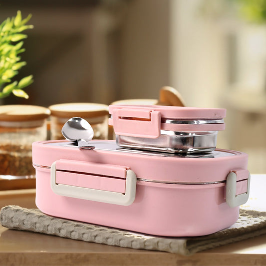 Qunic Stainless Steel Snack Lunch Box (With Small Box) Your Brand