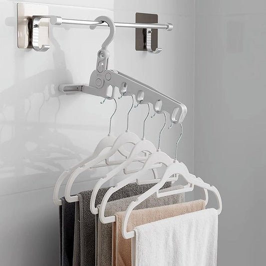 5-Hole Foldable Clothes Hanger – Robust, Space-Saving Travel Rack Your Brand