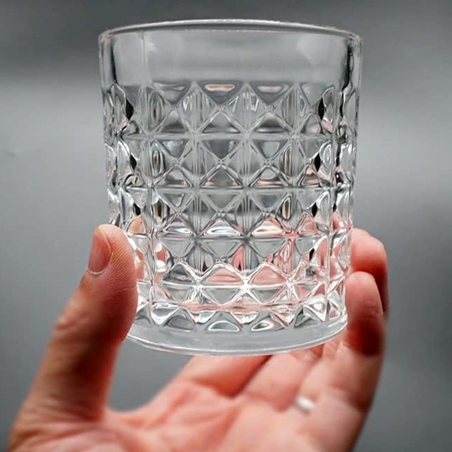 Premium Crystal-Style Glass Tumbler Set (6 Pc / 210 ML) Your Brand