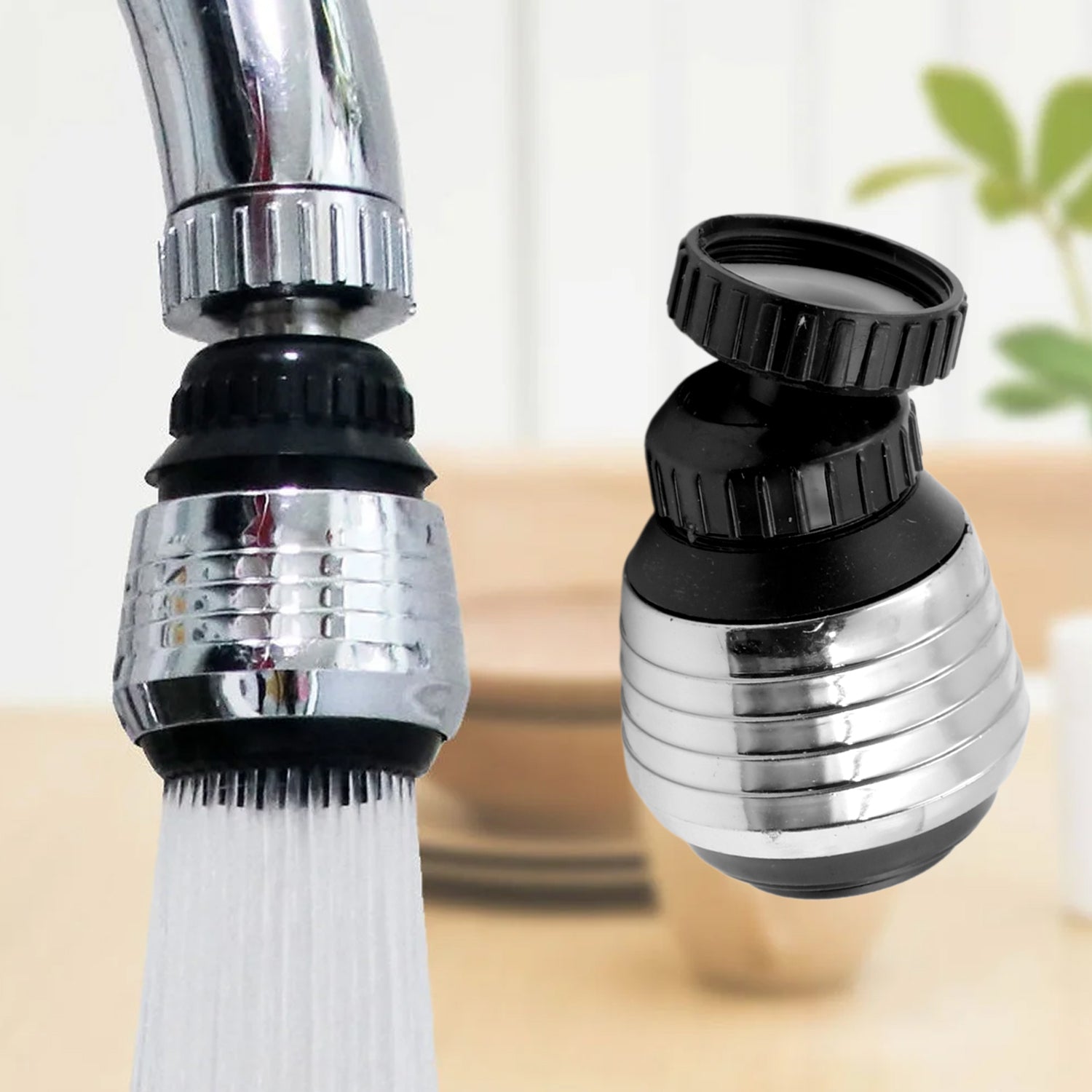 Faucet Bubbler, Faucet Aerator, Water Filter 360° Sink Use for Kitchen, Bathroom, Home Use, High Pressure Power Spray, Plating, for Kitchen Bathroom (1 Pc) Your Brand
