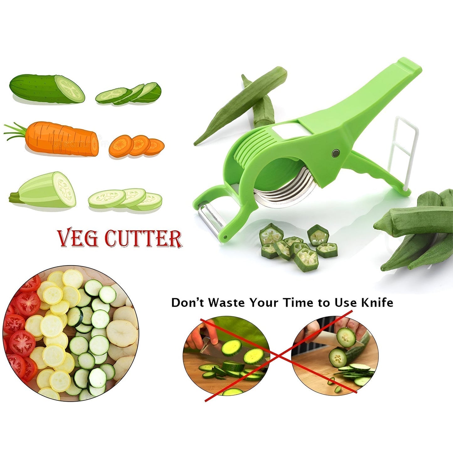 2-in-1 Vegetable Peeler and Slicer Tool Your Brand