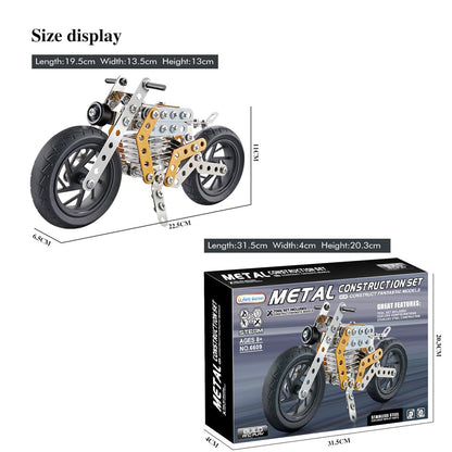 Metal DIY Bike Building Blocks for Kids (bike 162 pc of Bike Tool / 1 Set】 Your Brand