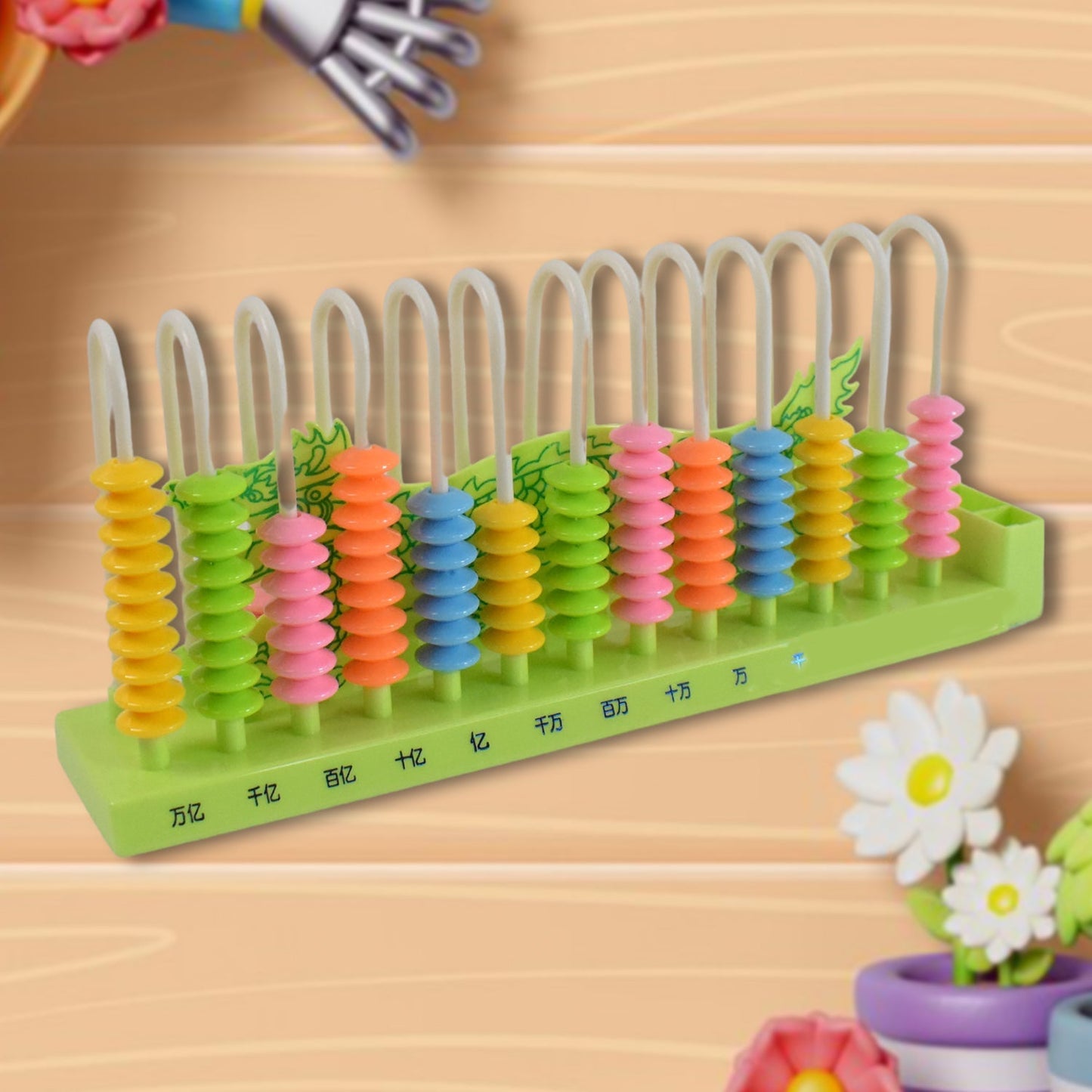 Abacus 13 Rods Counting Abacuses Toy Bead Educational Tools (1 Set / Mix Color) Your Brand