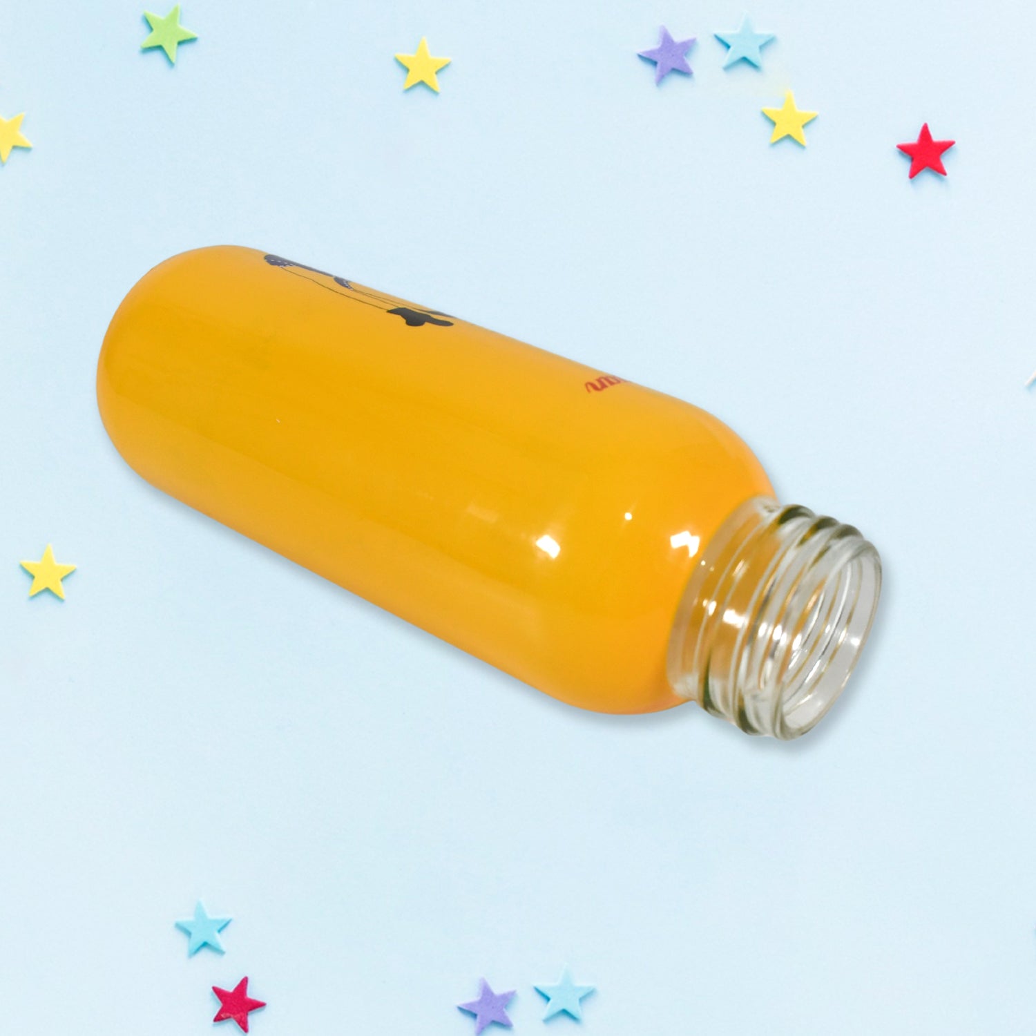 PORTABLE GLASS WATER BOTTLE, CREATIVE GLASS BOTTLE WITH GLASS WATER ( Mix Design) Your Brand