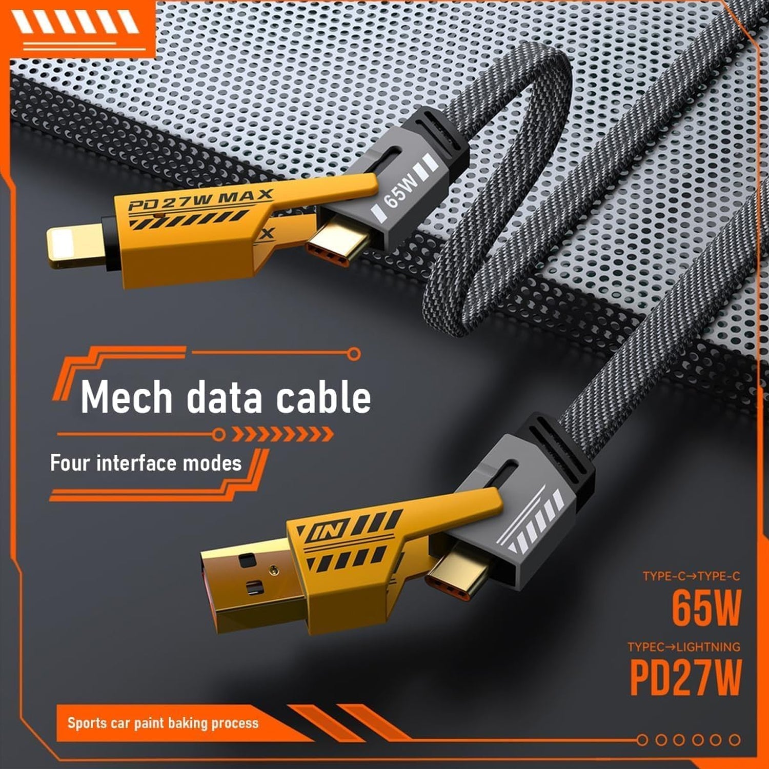 4 in 1 Fast Charging Cable (1 Pc / Loose) Your Brand