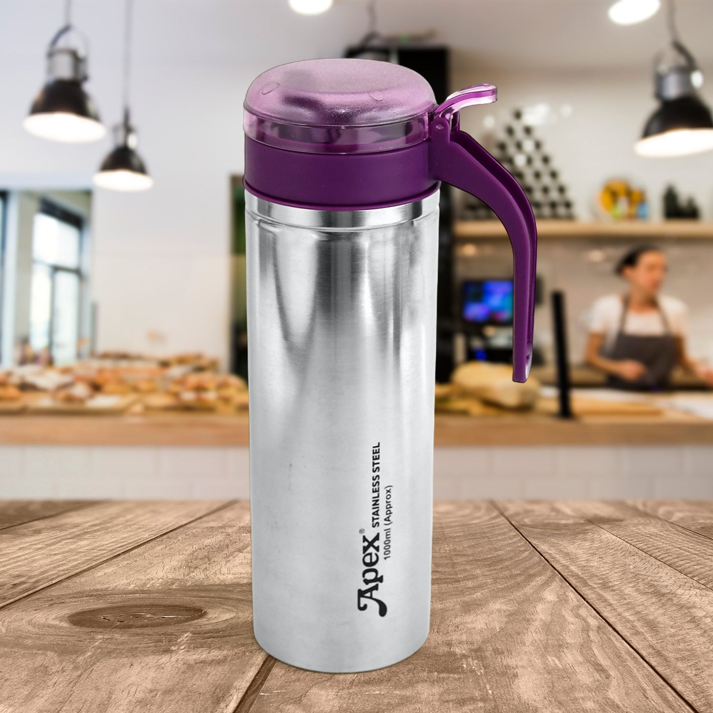 Apex 1000ml Approx. Stainless Steel Oil Pourer (1 Pc) Your Brand