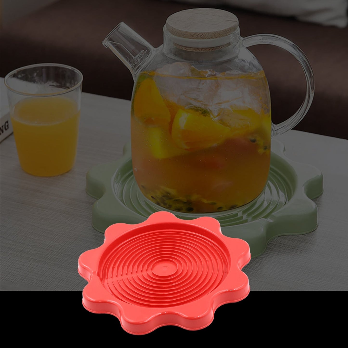Multifunction Place mats Waterproof Anti-Slip at Insulation Table Mats Thermos Bottle Cup Mat Cup Coaster Kitchen Accessories, Home Thermos Kettle Pad, Heat Proof Pad Heat Insulation Pad (23×23 CM) Your Brand