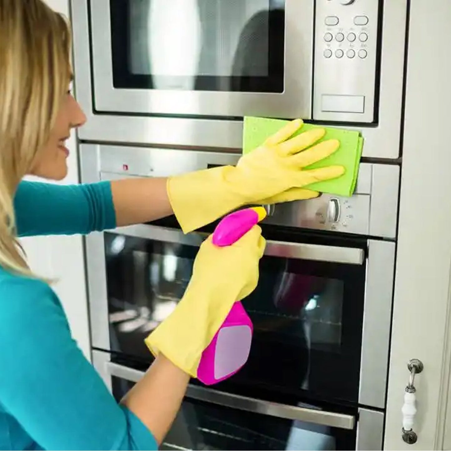 Multipurpose Rubber Cleaning Gloves: Reusable, Wet & Dry Use (1 Pair) Your Brand