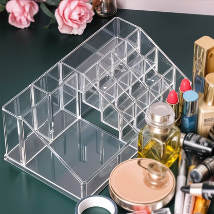 16 Compartment Cosmetic Makeup Jewellery Lipstick Storage Organiser Box, Cosmetic Storage Box Make-up Lipstick Organizer / Lipstick Holder Case  Transparent Your Brand