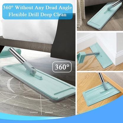 360Degree Rotation Flat Mop Floor Cleaning Microfiber Squeeze Mop Floor Clean. Your Brand