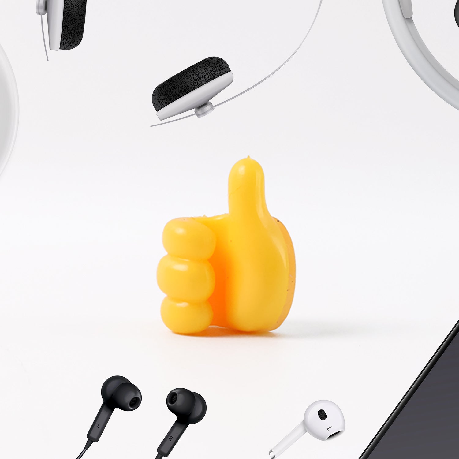 Yellow Multifunctional Multi functional Hand Shape Wall Clip Hanger Keys Cable Holder Your Brand