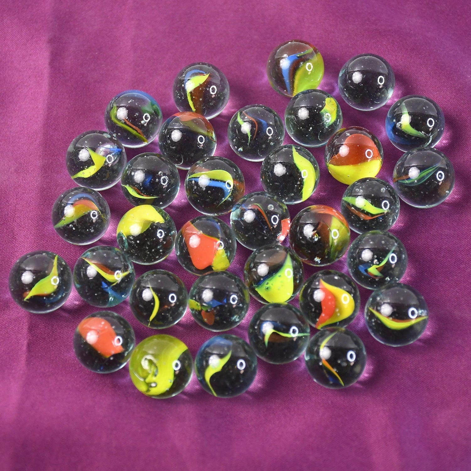 Glass Marbles for Kids Approx 35 (35 in 1) Your Brand