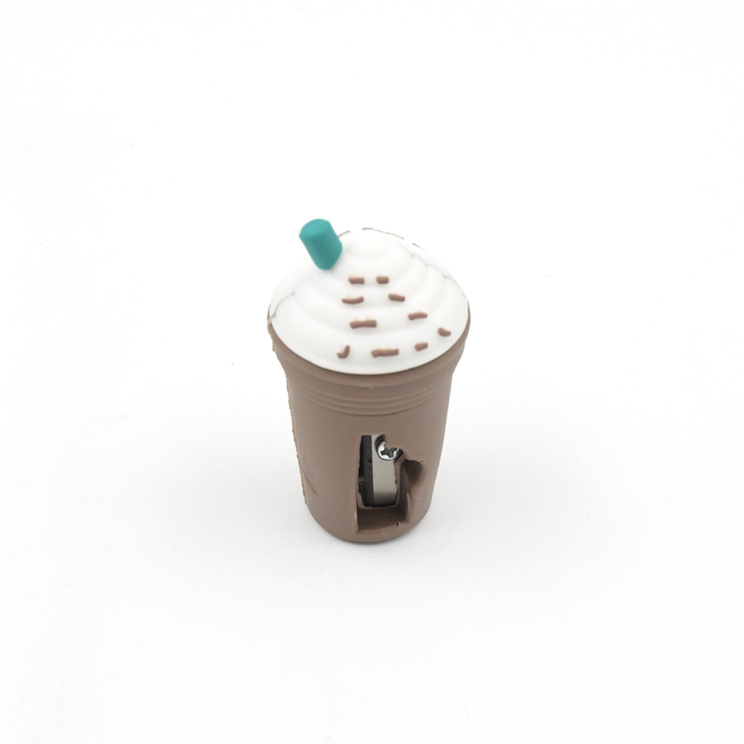 2In1 3D Cute Coffee Or Ice cream Shape sharpner Like Rotary Manual Pencil Sharpener for Kids  Ice Cream Style Office School Supplies, Back to School Gift for Students,Kids Educational Stationary kit, B'Day Return Gift (1 Pc) Your Brand