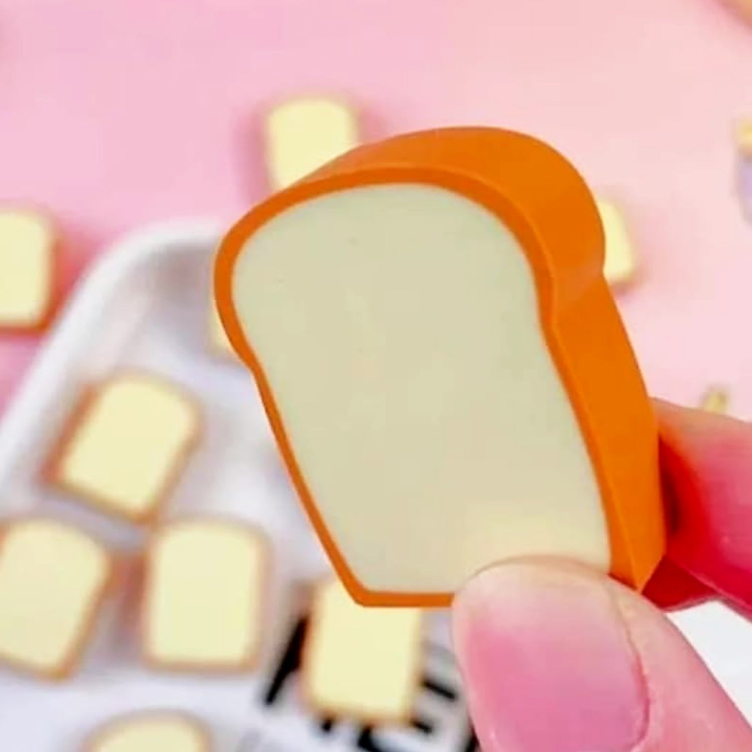 3D Toast Bread Shape Eraser for Kids, Cartoons Erasers Toast Bread Erasers Bread Shaped Eraser for Students, Gift, Cute Fun Food Erasers for School Classroom, Stationery for Boys & Girls (4 Pcs Set) Your Brand