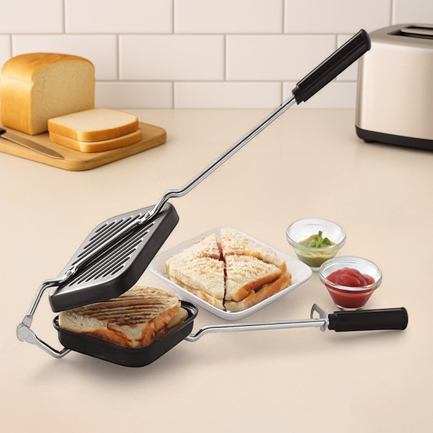 Apex Heavy Gauge Aluminium Grill Sandwich Toaster Your Brand
