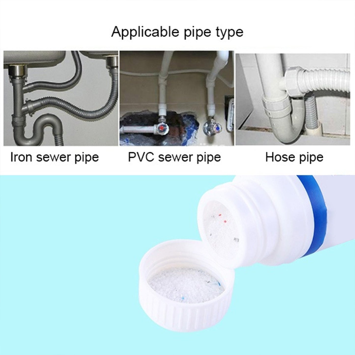 Powerful Portable Sink & Drain Cleaner – Super Clog Remover Powder Agent Your Brand