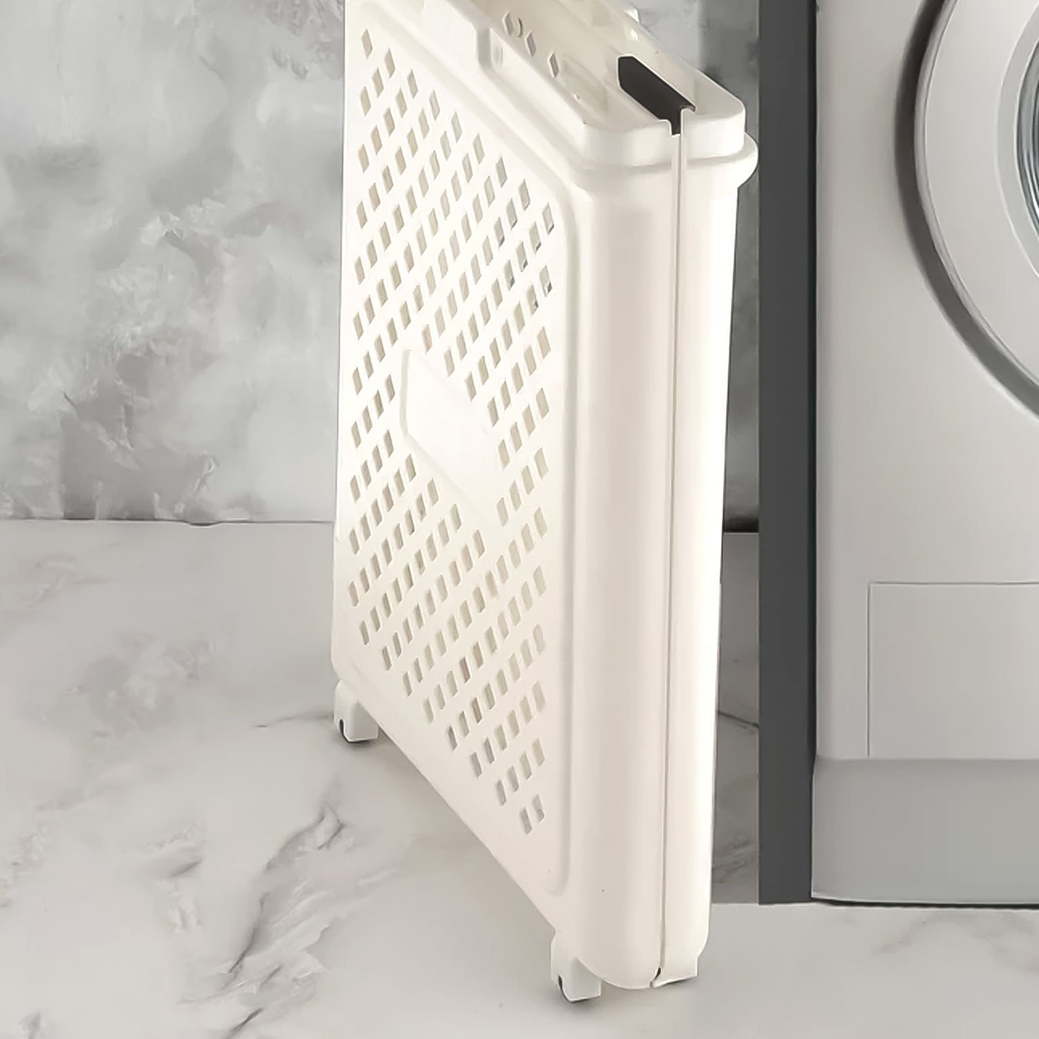 Large Foldable Laundry Basket with Wheels Your Brand