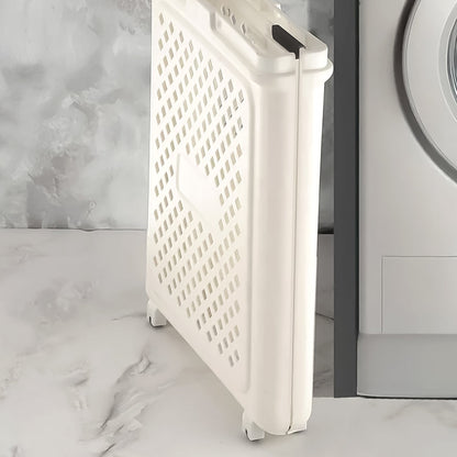 Large Foldable Laundry Basket with Wheels Your Brand