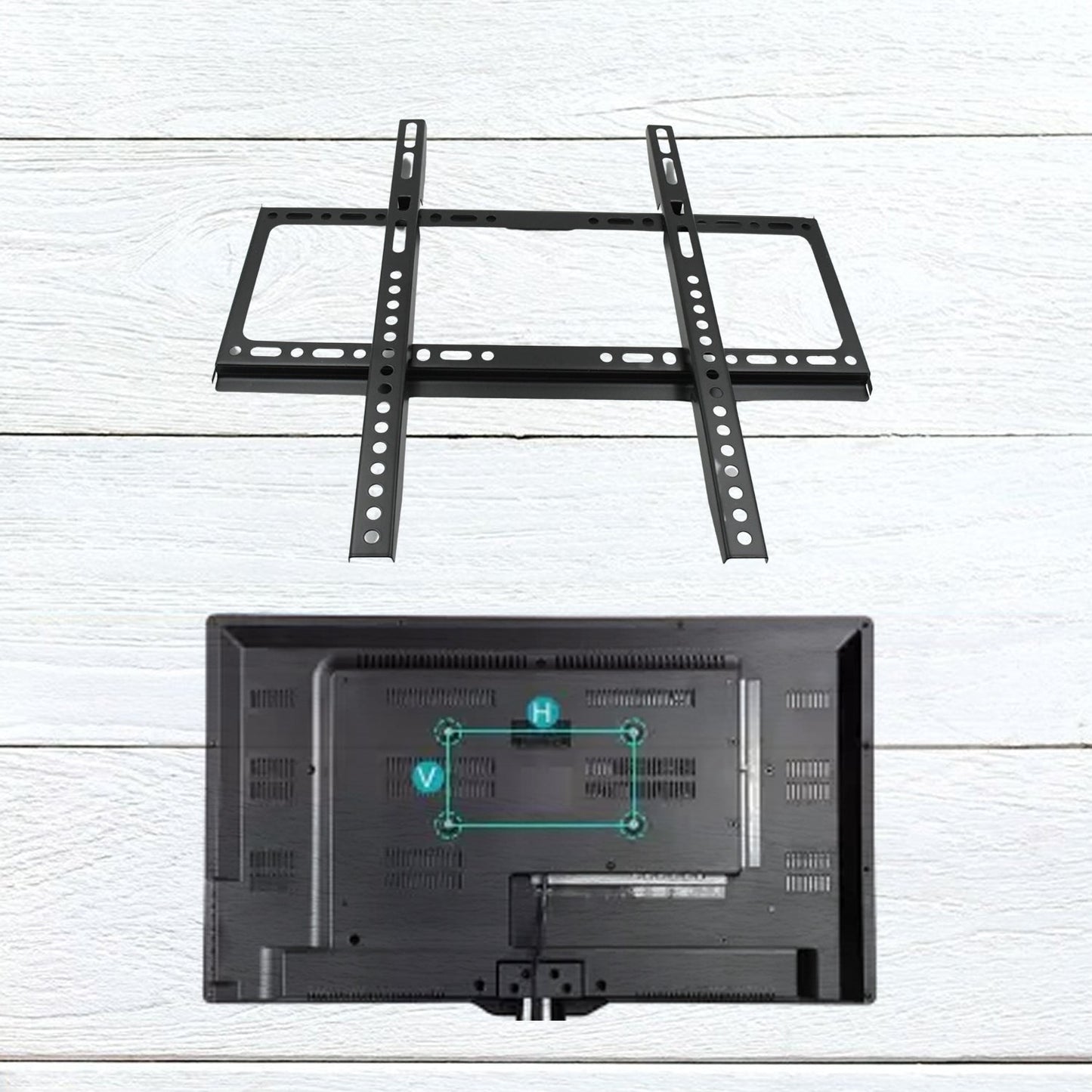 TV Wall Bracket Mount Slim Monitor Stand for 26 x 63, LCD LED 3D plasma Flat TVs Full Motion Heavy-Duty Wall Bracket, Sturdy and Strong Flat Screen Design TV Wall Mount (46cmx20cm) Your Brand