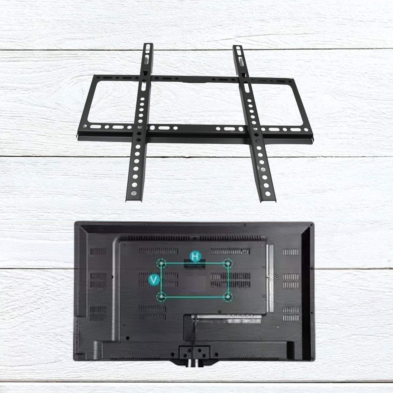 TV Wall Bracket Mount Slim Monitor Stand for 26 x 63, LCD LED 3D plasma Flat TVs Full Motion Heavy-Duty Wall Bracket, Sturdy and Strong Flat Screen Design TV Wall Mount (46cmx20cm) Your Brand