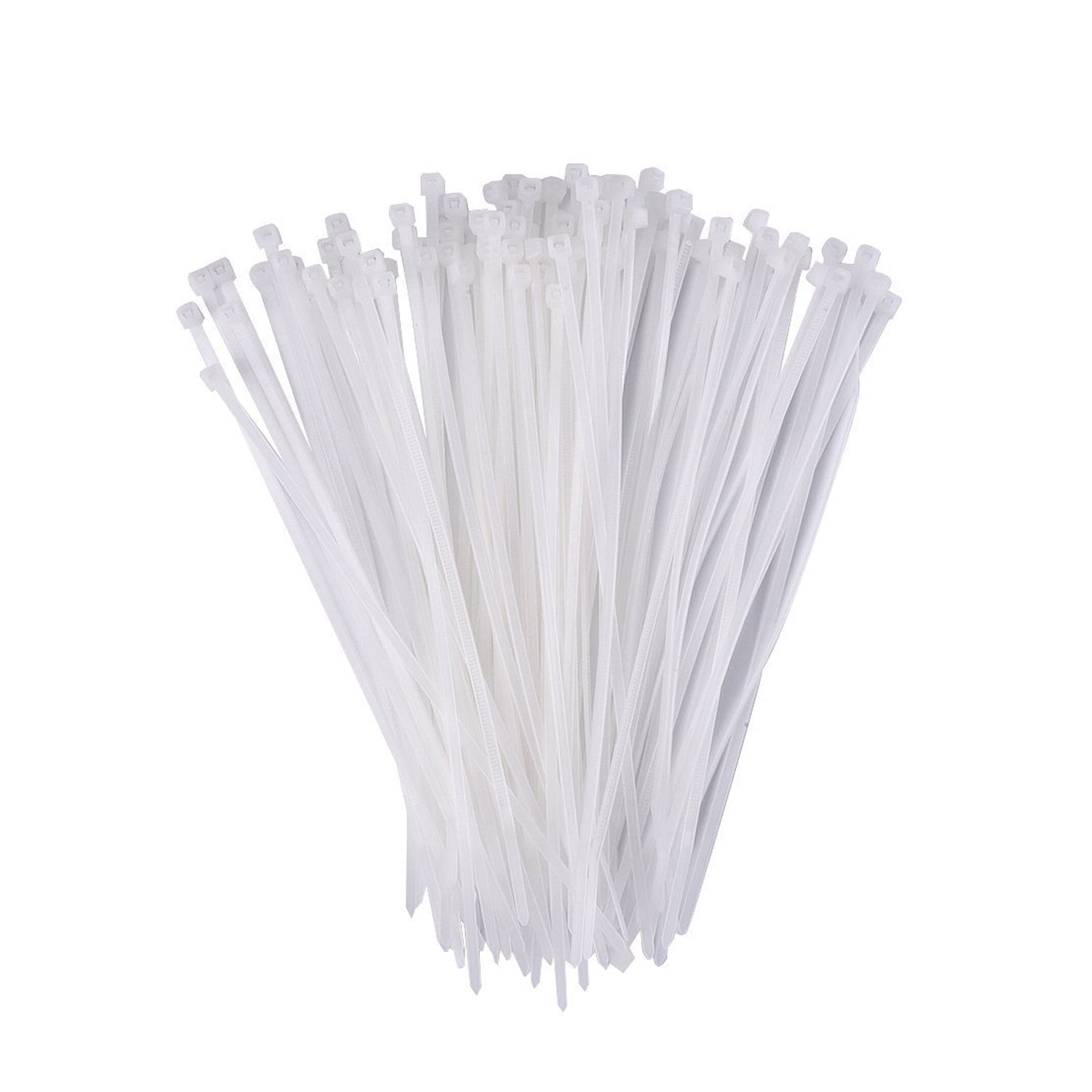 3.2x200 MM Nylon Self Locking Cable Ties, Heavy Duty Strong Zip Wire Tie. Pack of 100 - Black. Your Brand