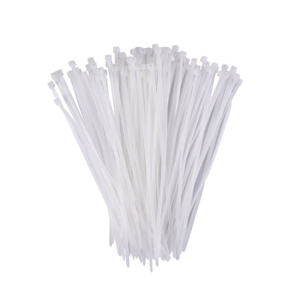 3.2x200 MM Nylon Self Locking Cable Ties, Heavy Duty Strong Zip Wire Tie. Pack of 100 - Black. Your Brand