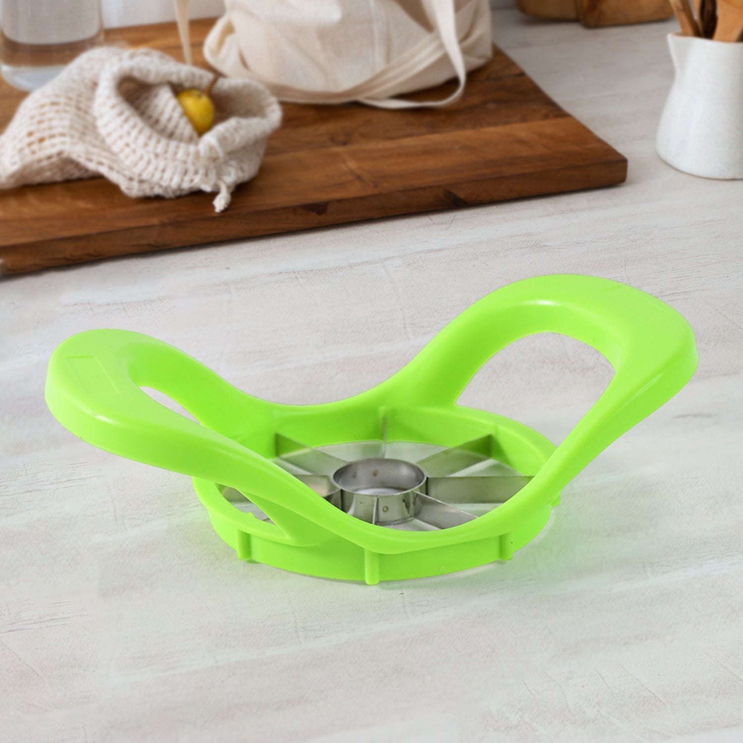 Multi Purpose Fruit Slicer Apple Cutter Regular With 8 Stainless Steel Blades Apple Slicer (1 Pc) Your Brand