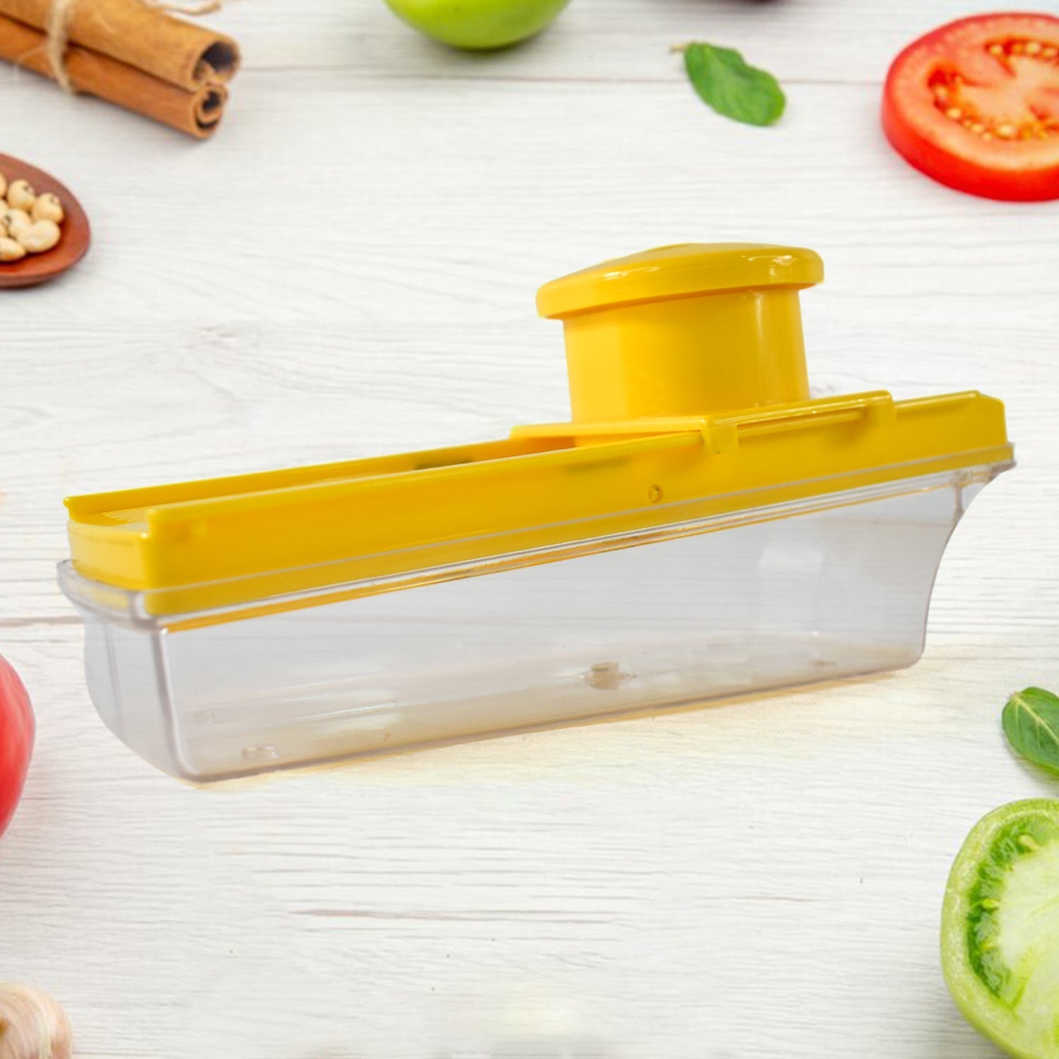 Big Multipurpose Vegetable and Fruit Slicer (Yellow / 1 Pc) Your Brand