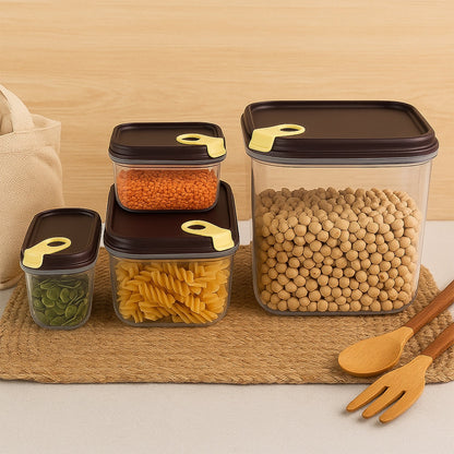 Ritu Push 'N' Lock Airtight Food Storage Container Set (4 Pc) Your Brand