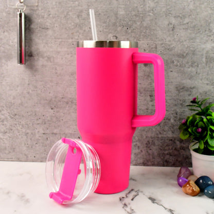Pink Extra Large Insulated Travel Mug (1200ML - 1 Pc) Your Brand