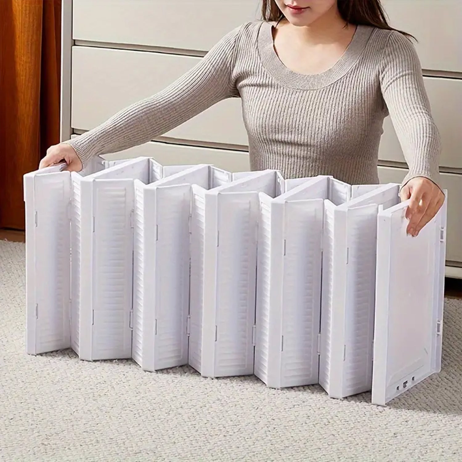 5-Layer Stackable Utility Cart – Foldable Storage Organizer for Clothes & Home (1 Pc) Your Brand