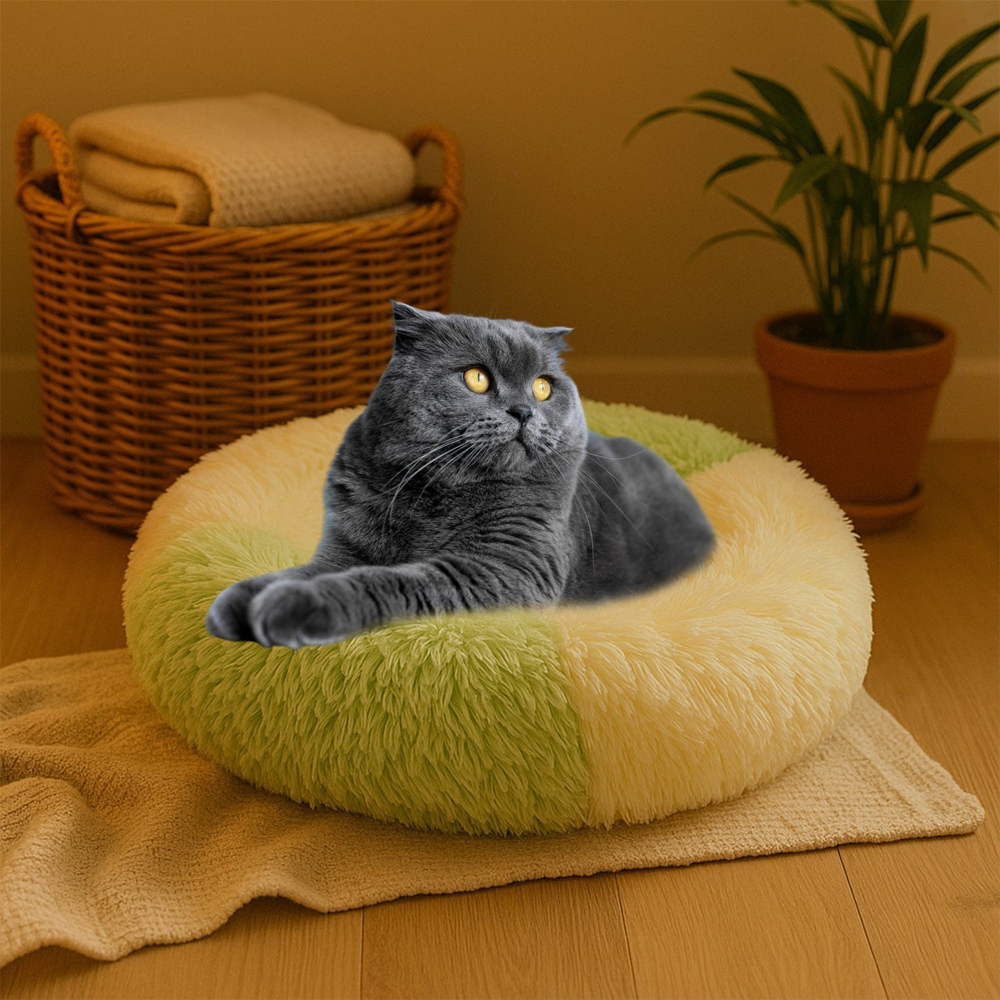 Ultra Soft Fluffy Pet Bed for Cats & Small Dogs – 1 Pc Your Brand