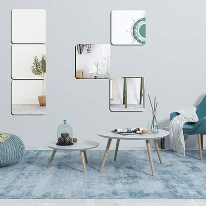 Flexible Acrylic Mirror Set (30x30 cm & 10 Pcs Set) Your Brand