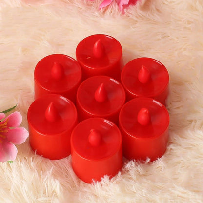 Electrical Candles Diya LED Tea Light, Diwali(1 Pc / Red) Your Brand