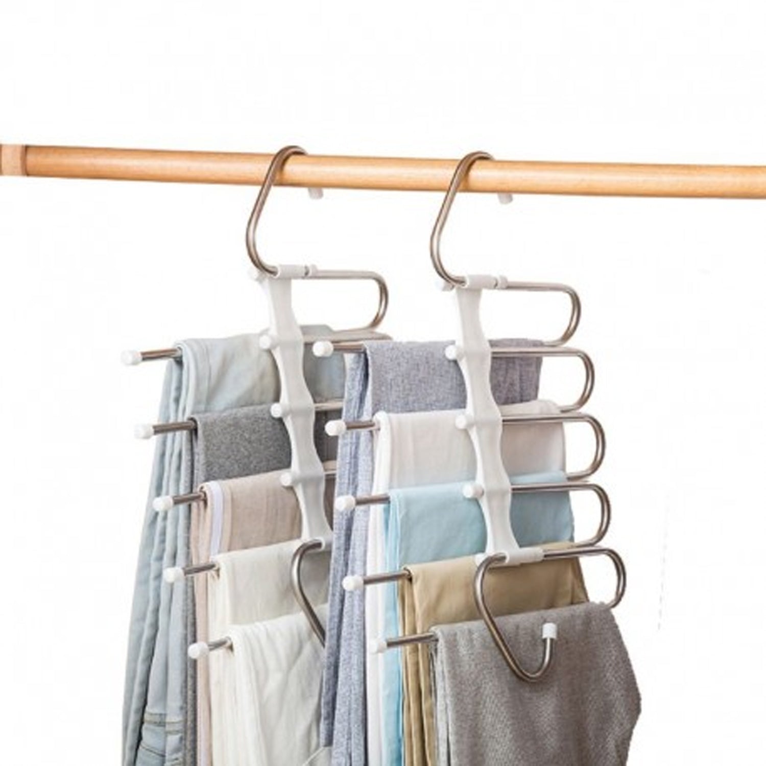 5 in 1 Stainless Steel Foldable Hangers for Clothes Hanging Your Brand