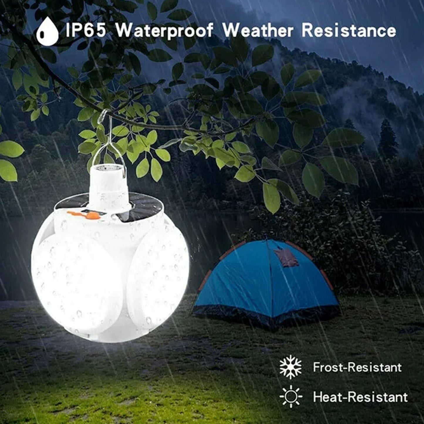 Solar Multi-Functional Emergency LED Light – USB Rechargeable, 5 Modes, Foldable, SOS & IP65 Waterproof Your Brand