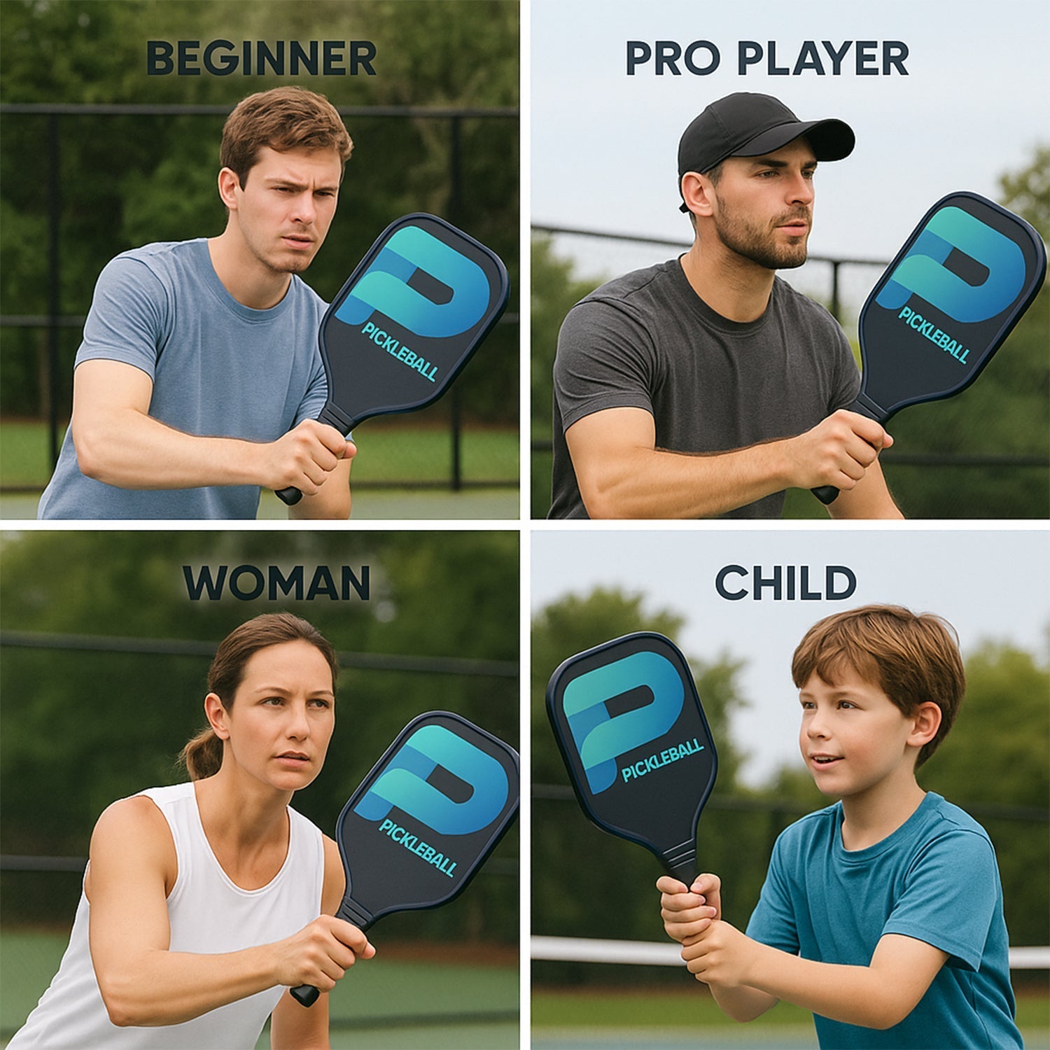 Professional Fiberglass Pickleball Paddle with Cushion Grip Handle Your Brand