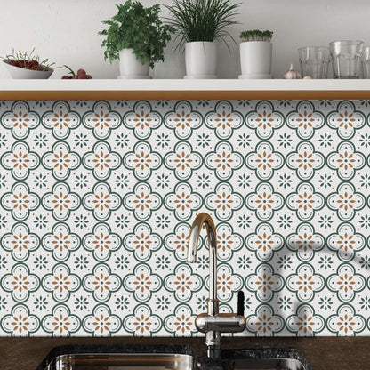 Peel and Stick Floor Tiles Kitchen / Bathroom Backsplash Sticker Detachable Waterproof DIY Tile Stickers for Wall Decoration Tiles Home Decoration (8x8 Inch / 10 Pcs Set) Your Brand