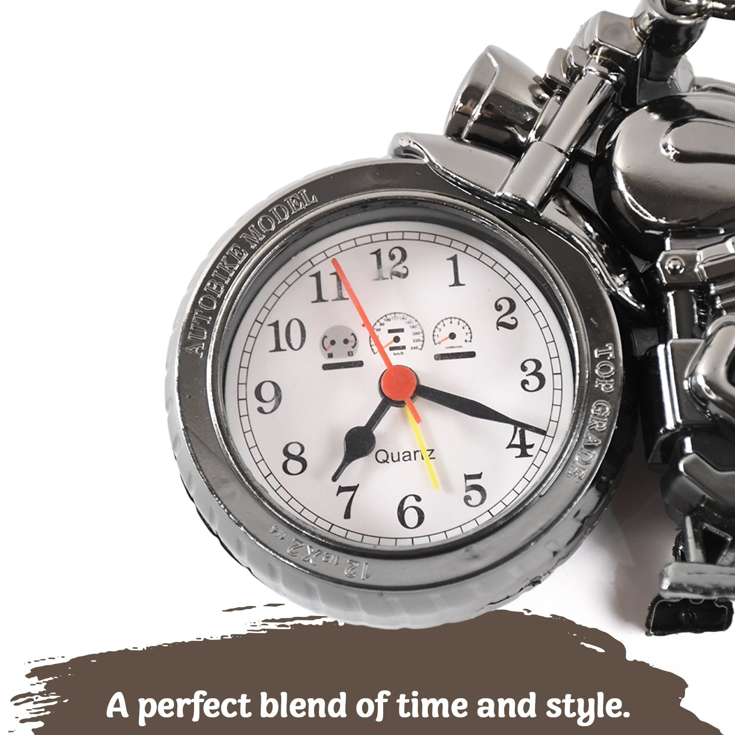 Motorcycle Alarm Clock, Motor Table Clock for Home Decor (1 Pc) Your Brand